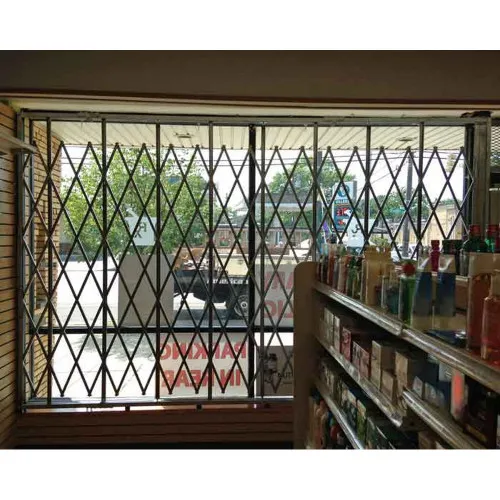 Illinois Engineered Products HYDP1470 Storefront Security Gate - 14' W x 7' H, w/ Folding Top & Bottom
