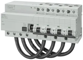 Siemens RCBO, 125A Current Rating, 4P Poles, 300mA Trip Sensitivity, Type C, Sentron Range