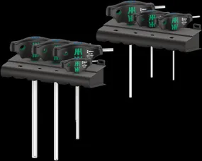 Wera 454/7 HF Set 1 Screwdriver Set T-handle Screwdrivers Hex-Plus with holding function, 7 pieces